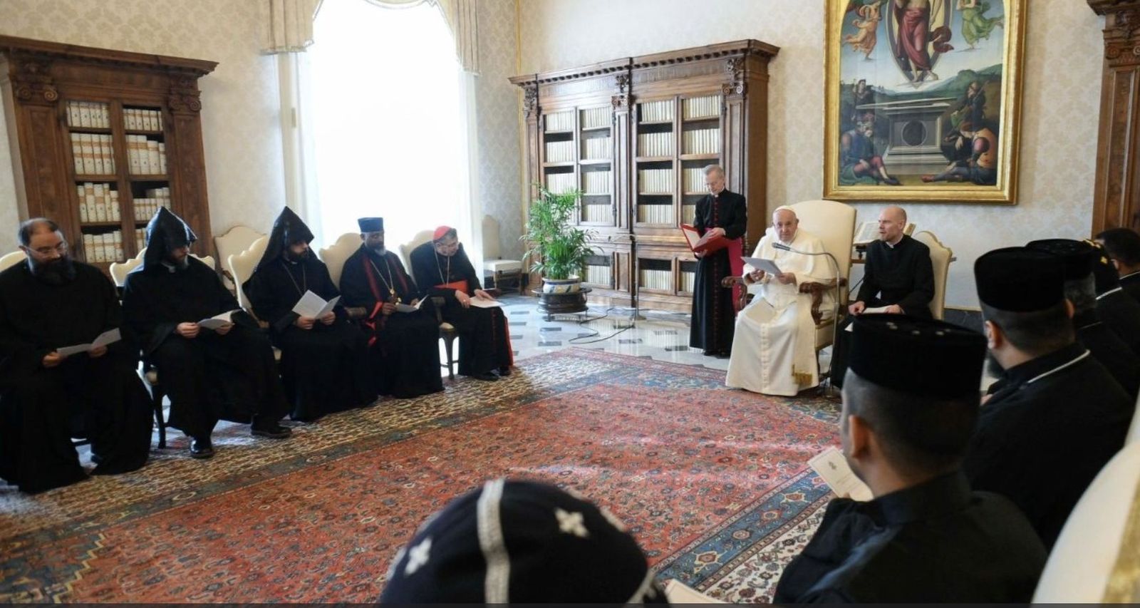 Papa y monjes ortodoxos