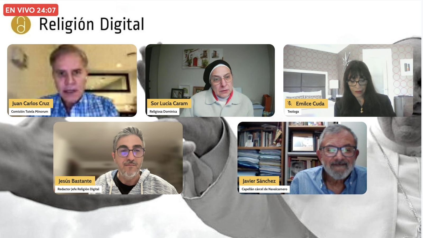 Cruz, Caram, Cuda, Bastante y Sánchez, en el webinar