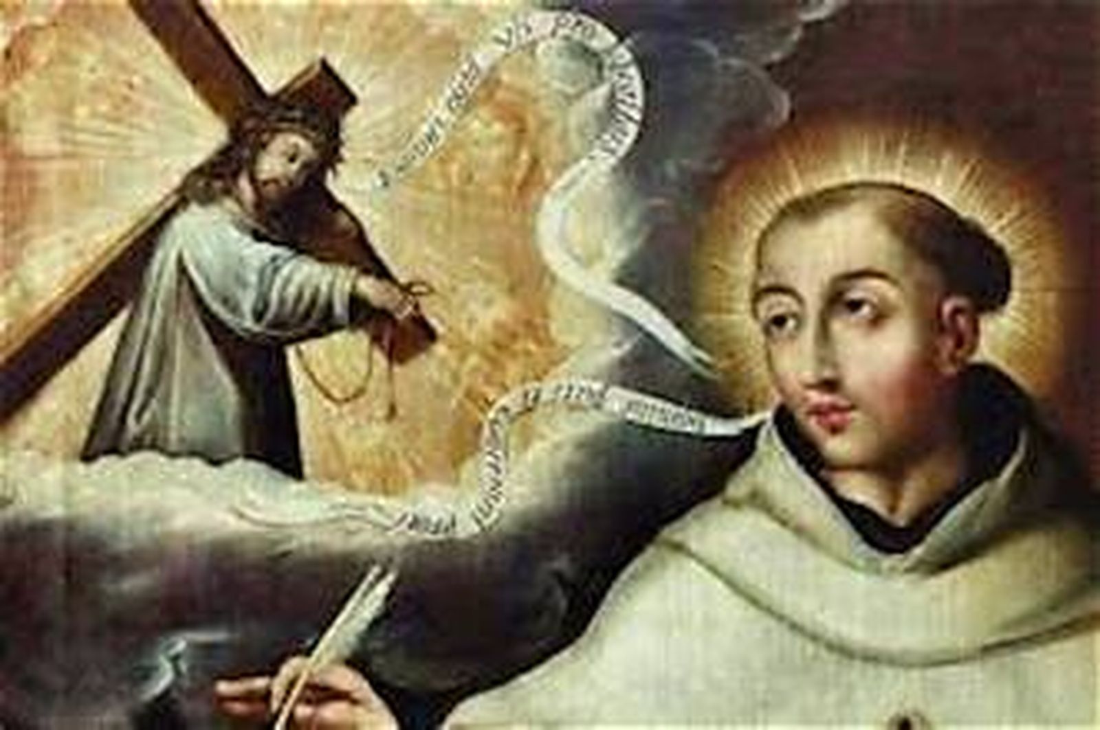 San Juan de la Cruz, metafísico, hablando con el Crucificado.  La cruz es clave para comprender su identidad, carisma y pensamiento