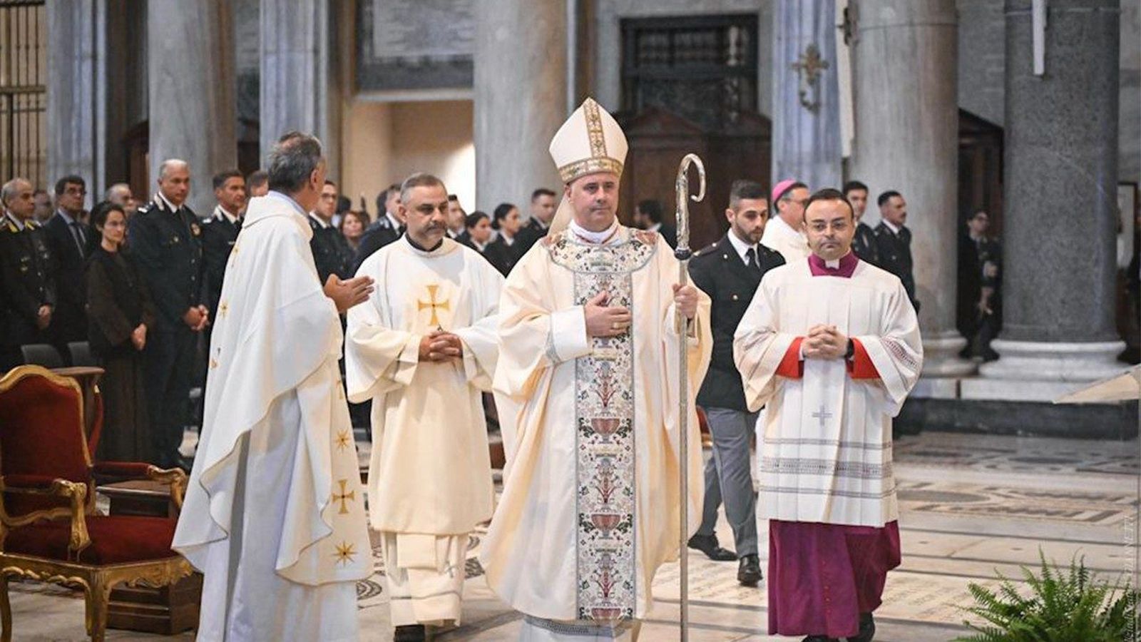 Roland Makrickas en la misa celebrada en la Basílica de Santa María la Mayor