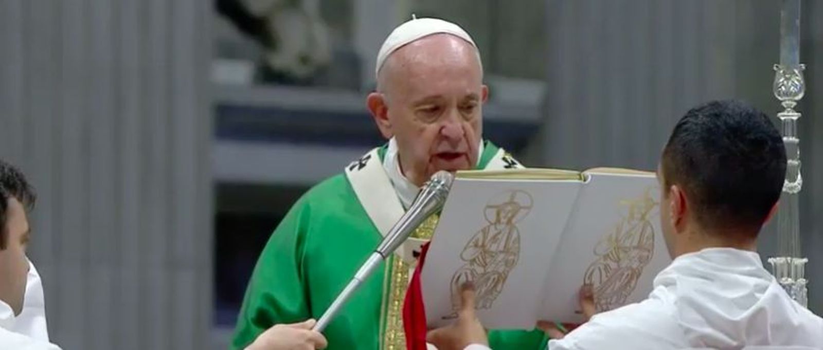 Francisco, durante la misa