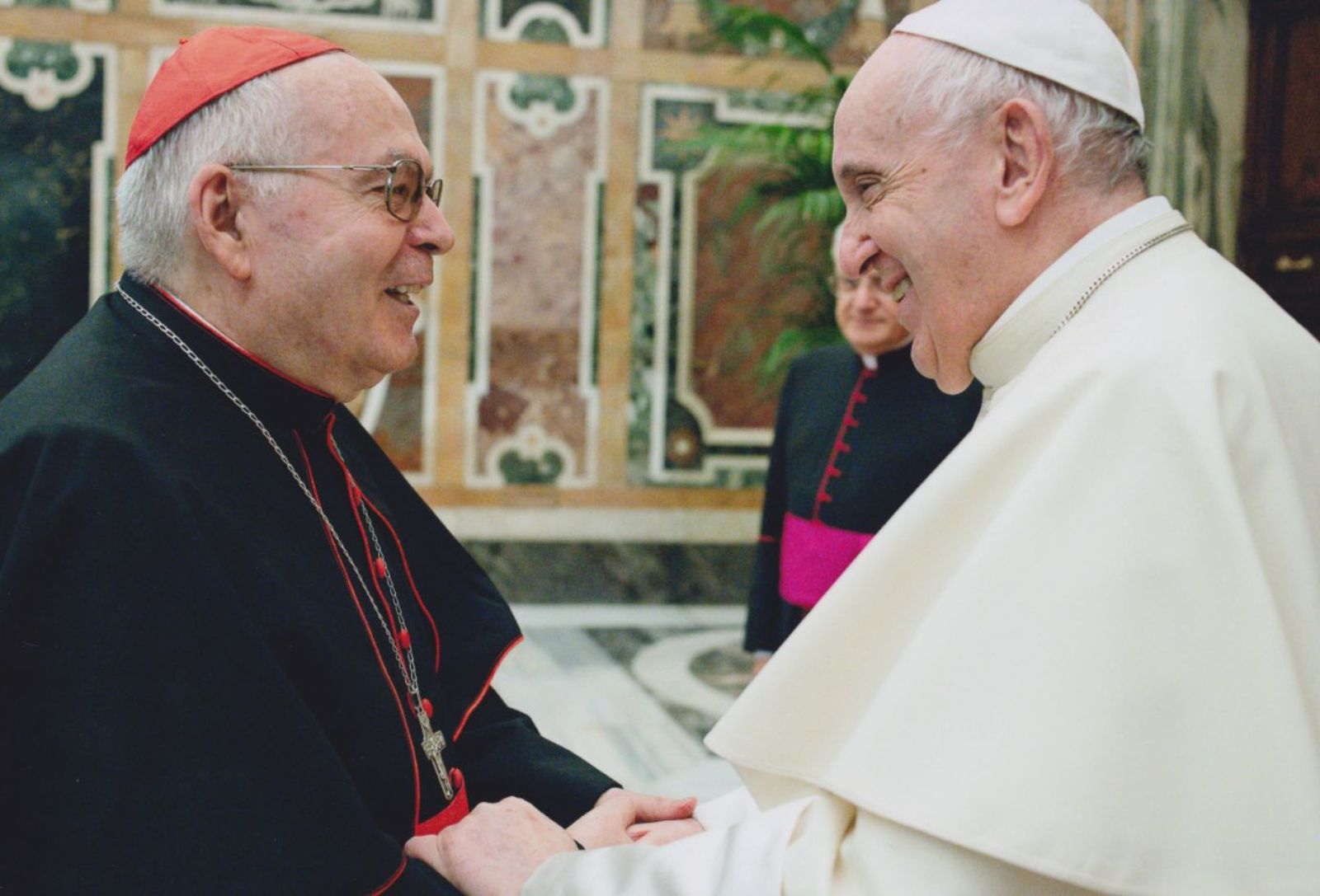 El cardenal Aquilino Bocos y el papa Francisco