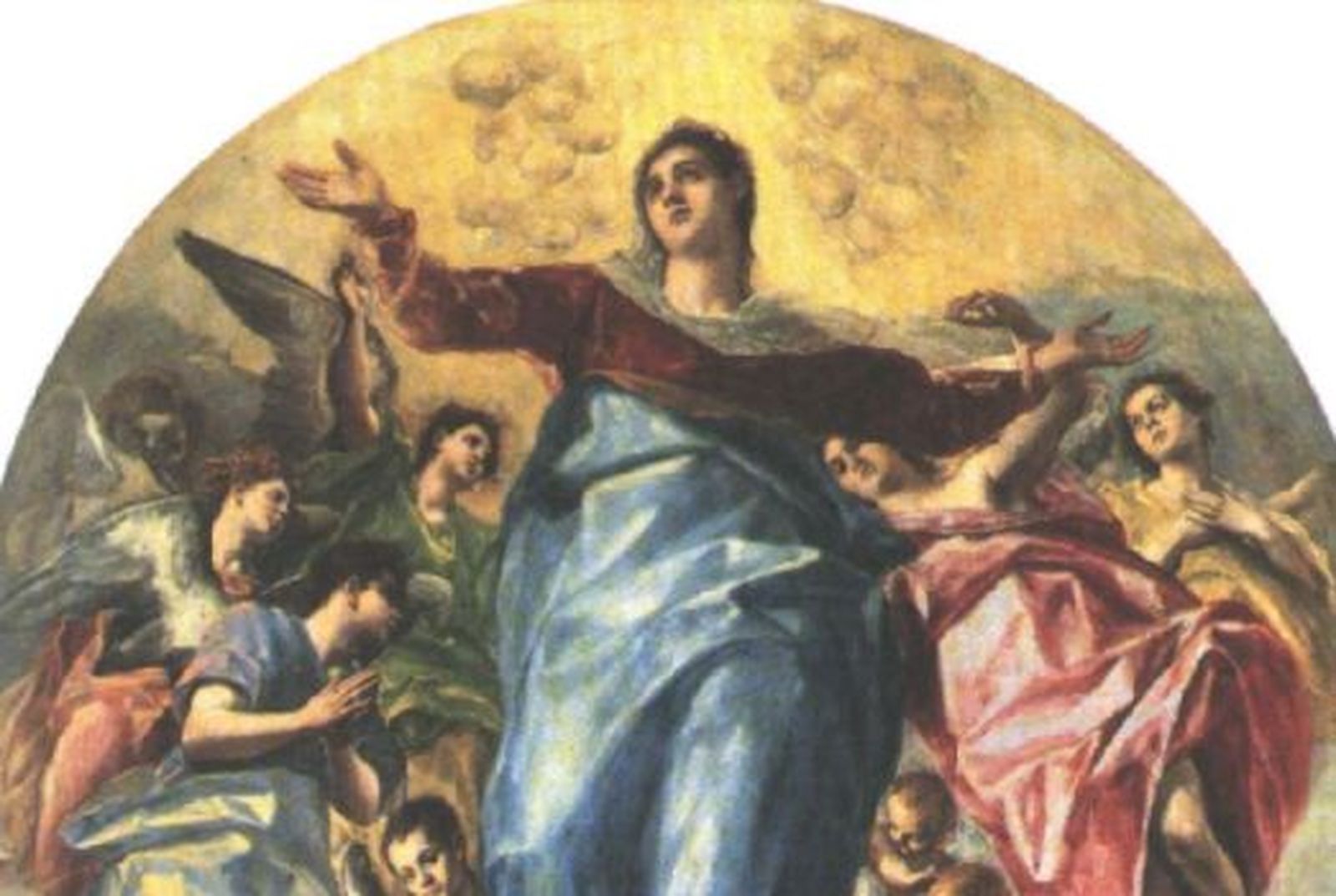 Detalle de la Asunción de la Virgen de El Greco