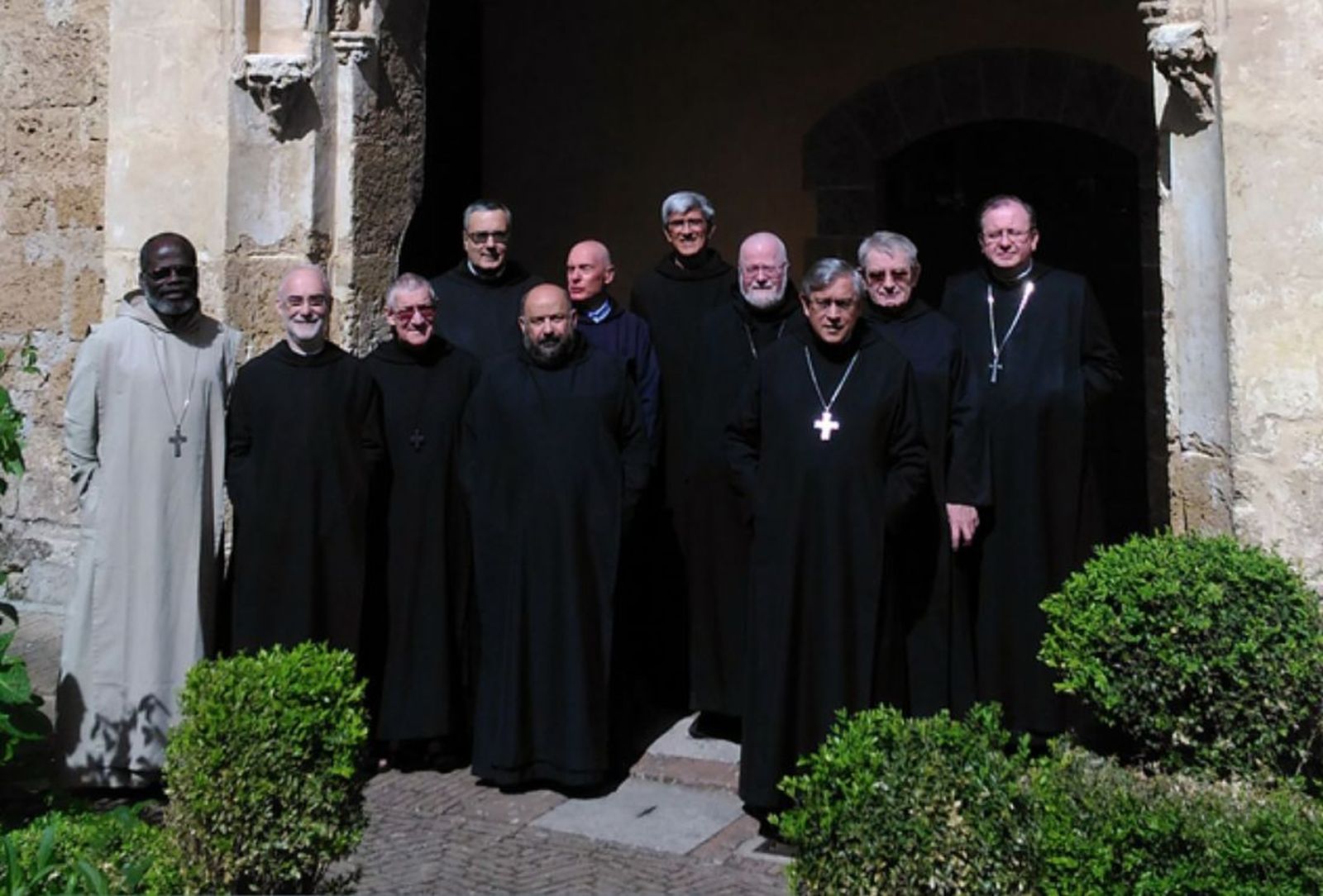 Visitadores de Subiaco, entre ellos Soler, y el Abad presidente Arboleda