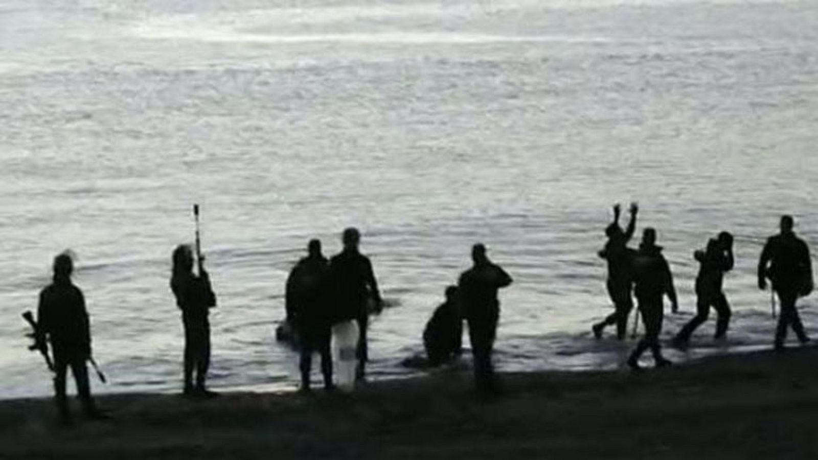 Pelotas de goma contra los inmigrantes. Captura de pantalla