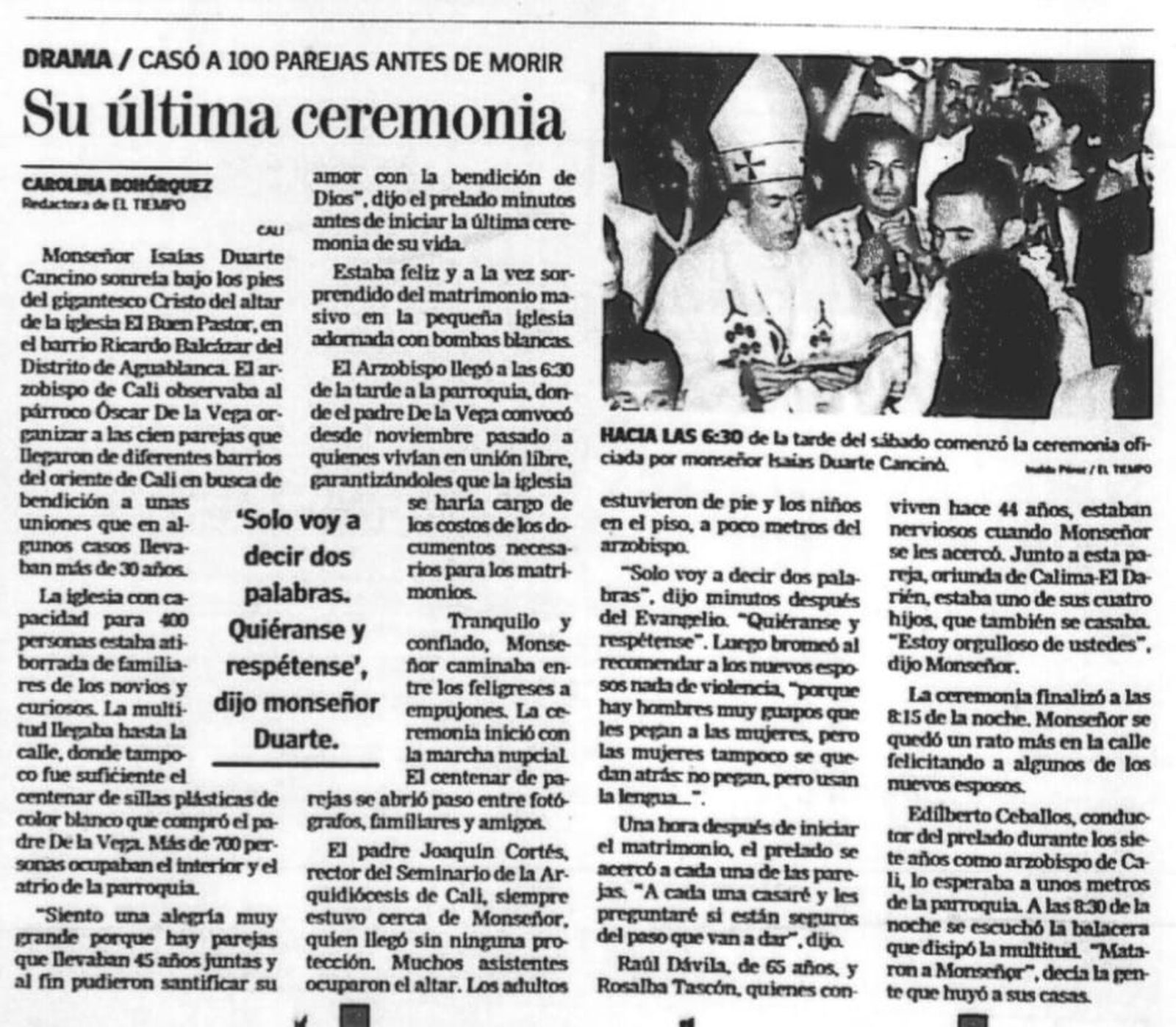 su ultima ceremonia