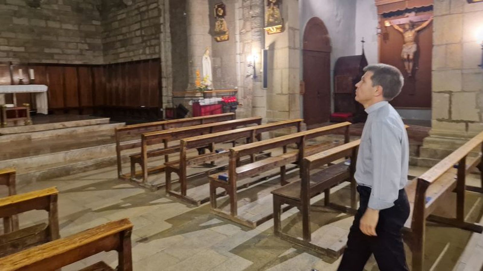 Josep-Lluís Serrano, en la parroquia de Tivissa