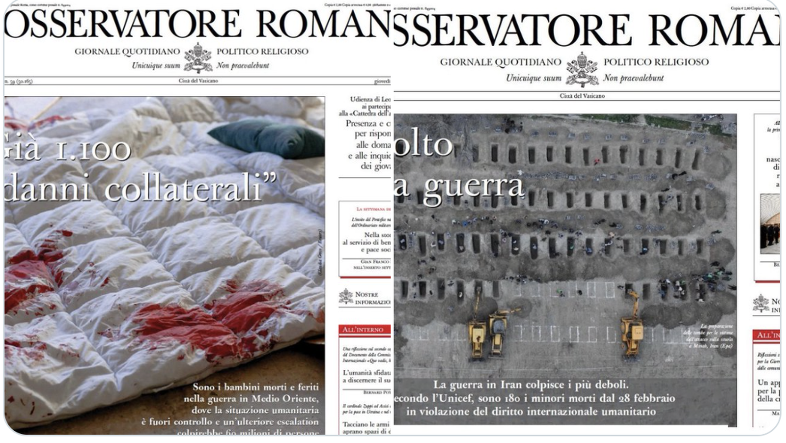 Portadas de L'Osservatore
