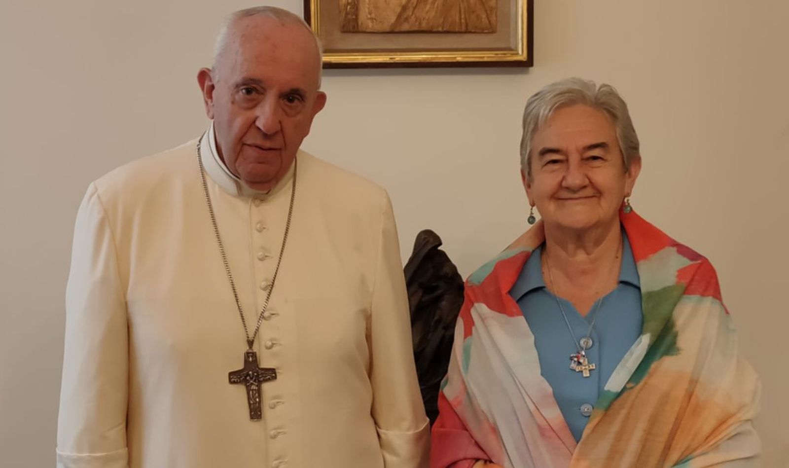 El Papa y María Luisa Berzosa