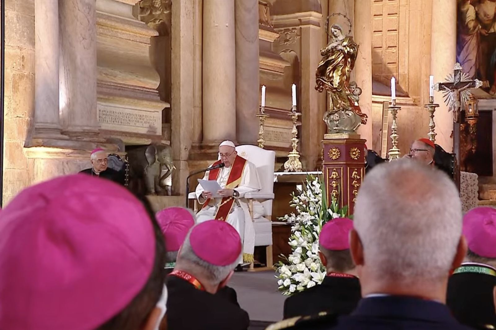 Francisco, en su encuentro con los miembros de la Iglesia en Portugal