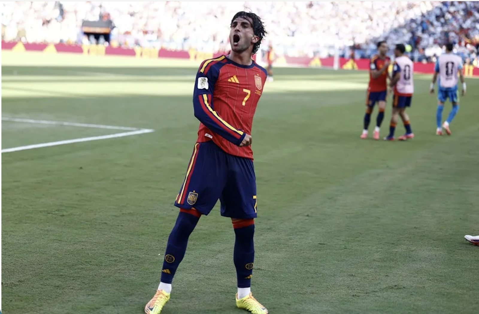 Ferran Torres tras marcar su histórico gol frente a Argentina