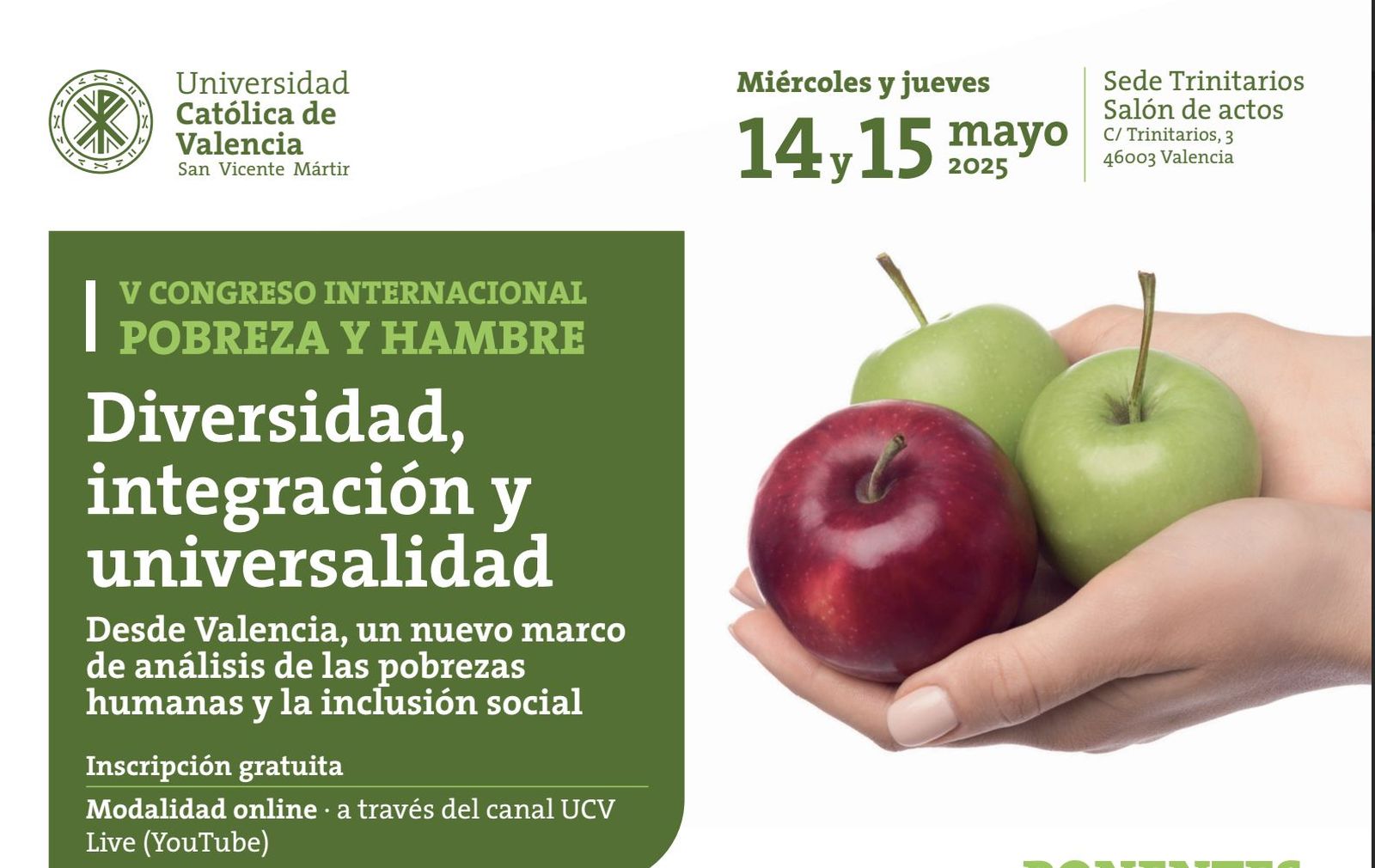 V Congreso Internacional Pobreza y hambre, en la UCV