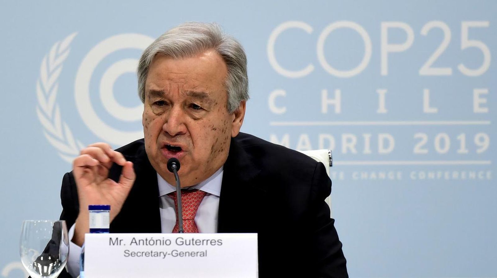 Antonio Guterres, en la COP25 de Madrid