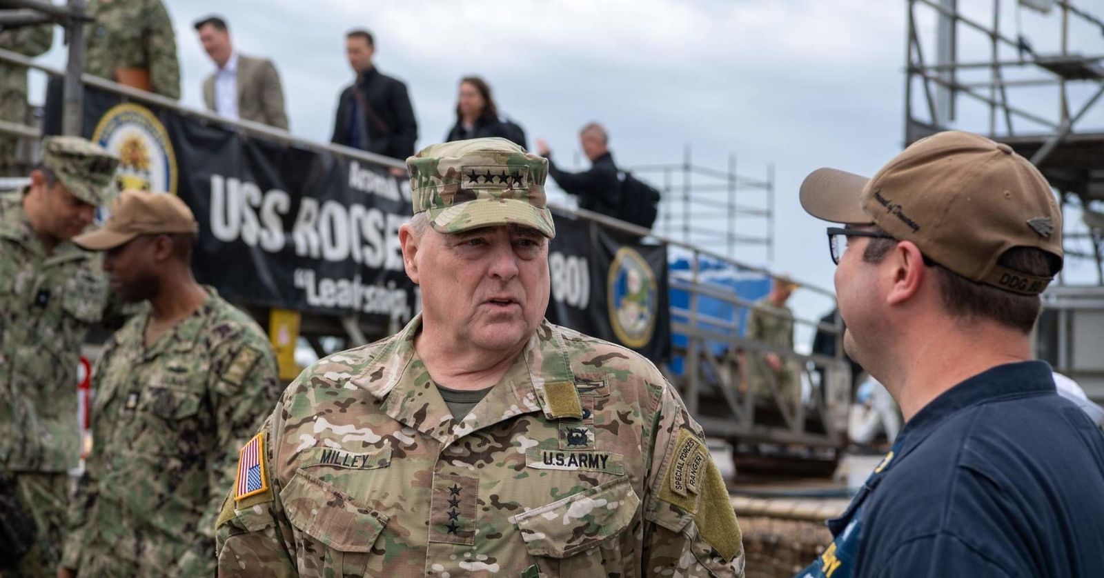 El general Mark Milley, durante una reciente visita a Rota