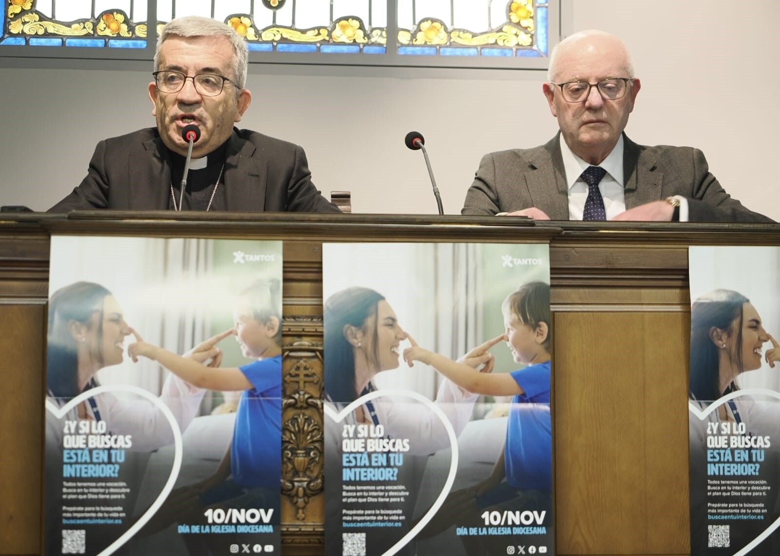 Argüello el día que anunció que el importe de las colectas iría para los afectados por la dana