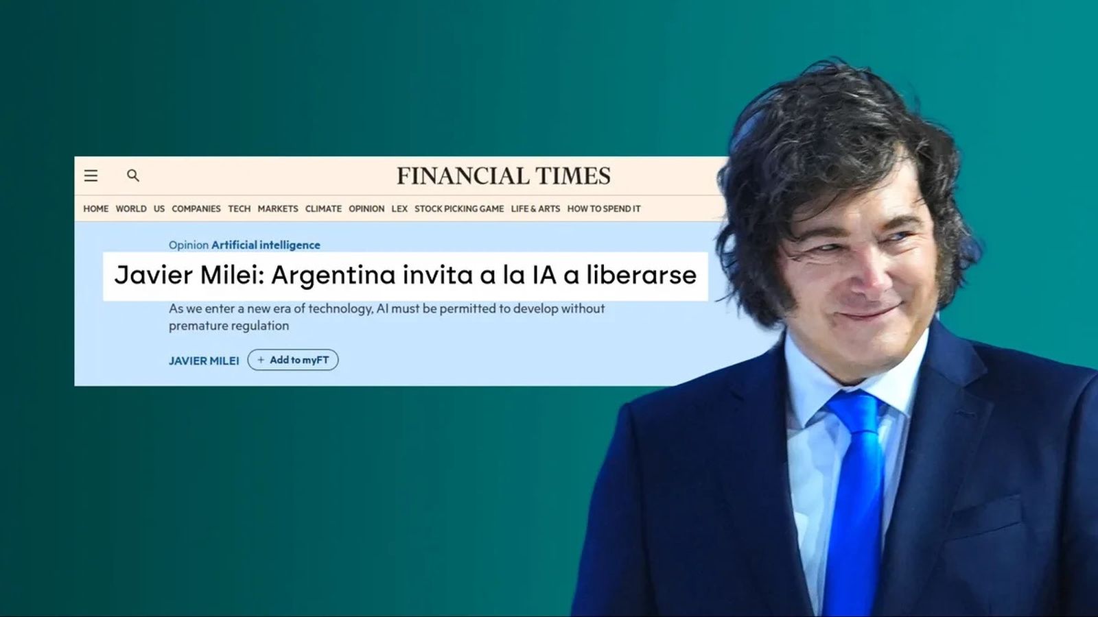 Javier Milei sobre la regulación de la IA