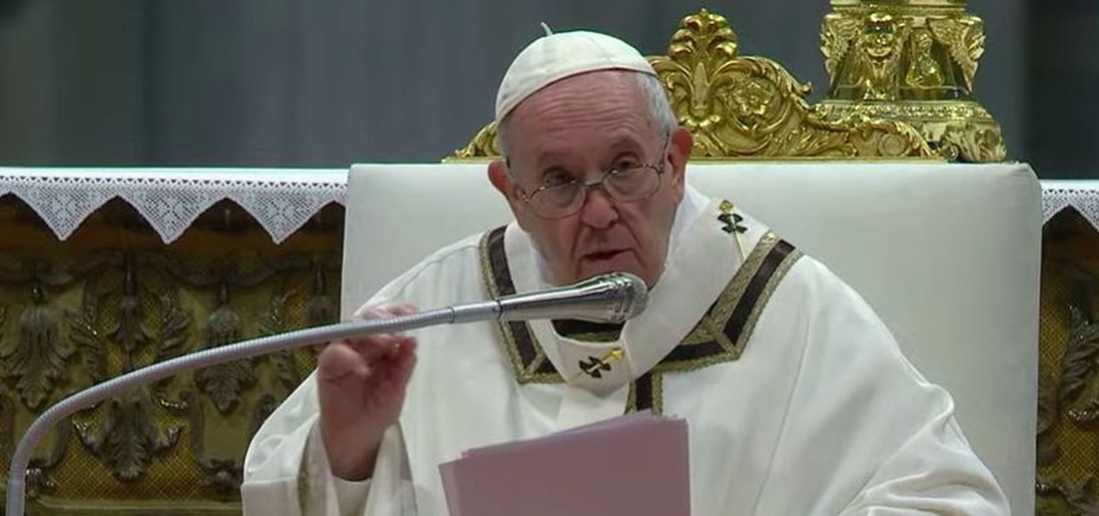 Francisco, durante la Misa Crismal