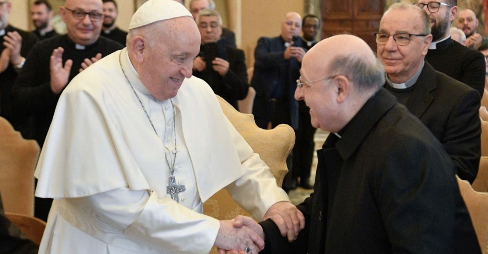 Papa, en una de las audiencias de hoy