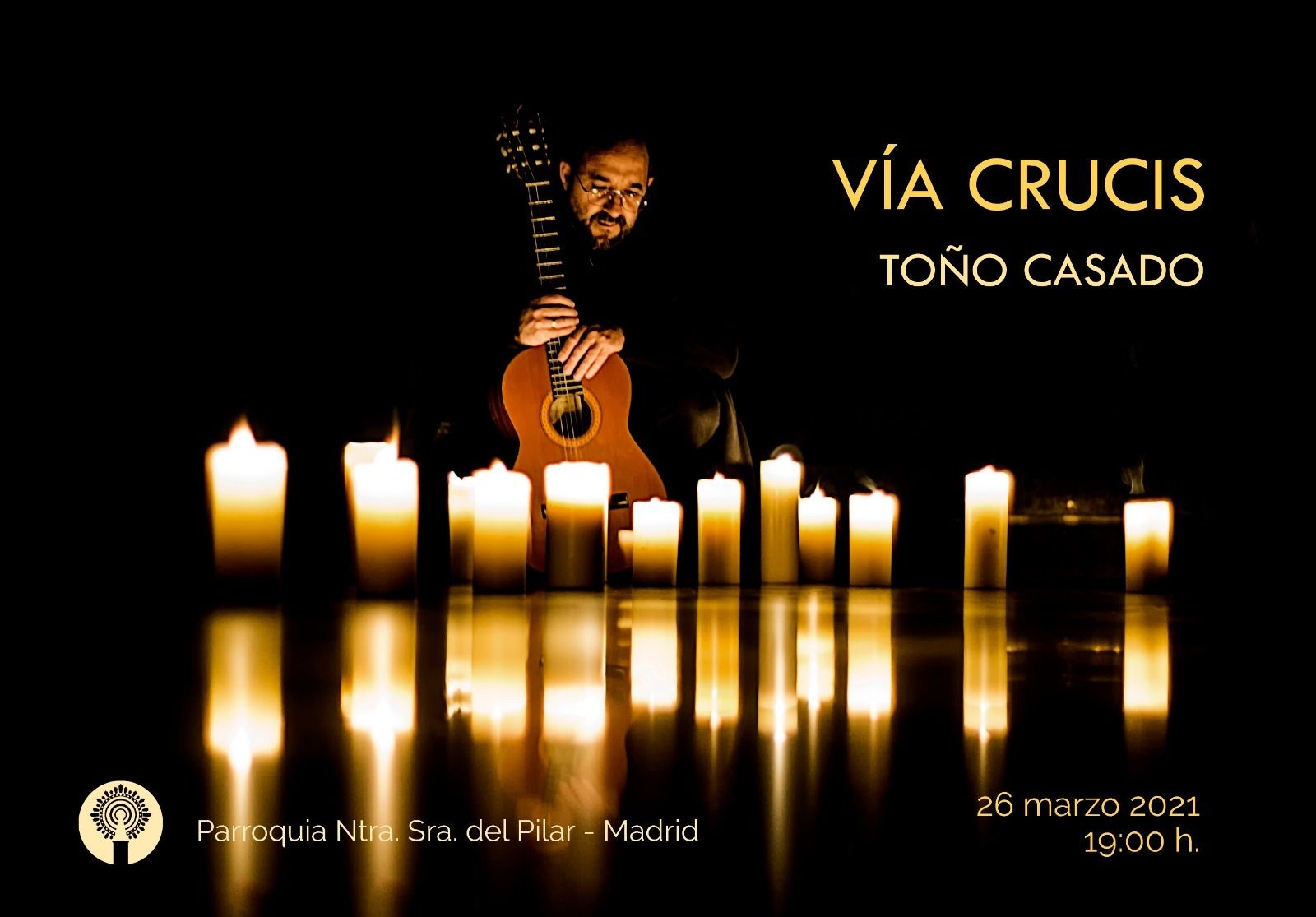 'Vía Crucis' de Toño Casado en la parroquia del Pilar