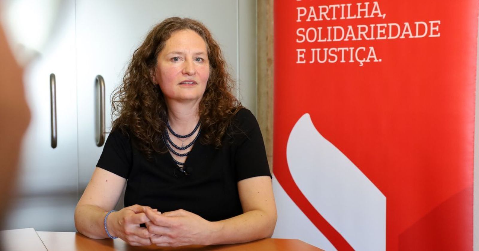 Tetiana Stawnychy, en la sede de Cáritas Portugal