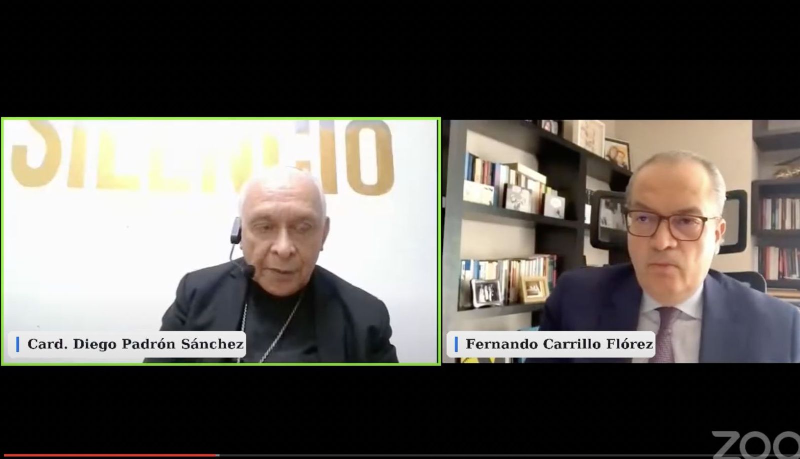 El cardenal Padrón y Fernando Carrillo en el Encuentro de la Academia de Líderes Católicos sobre Venezuela