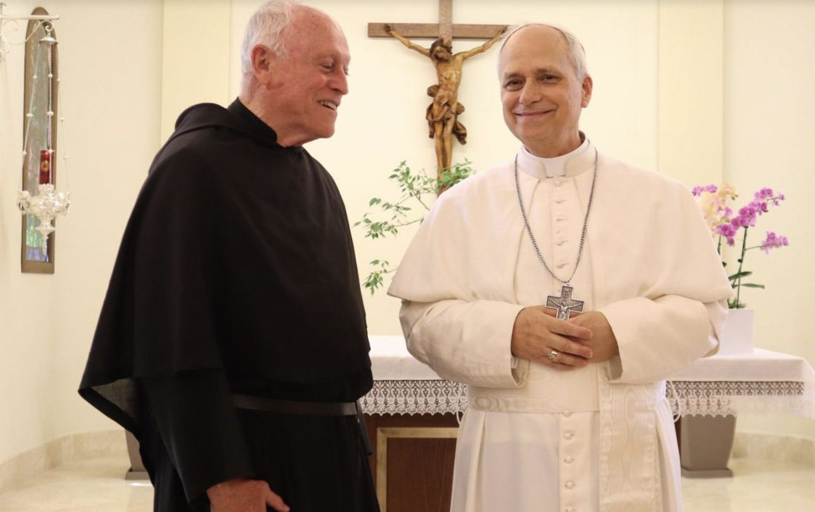 El P. Purcaro con León XIV