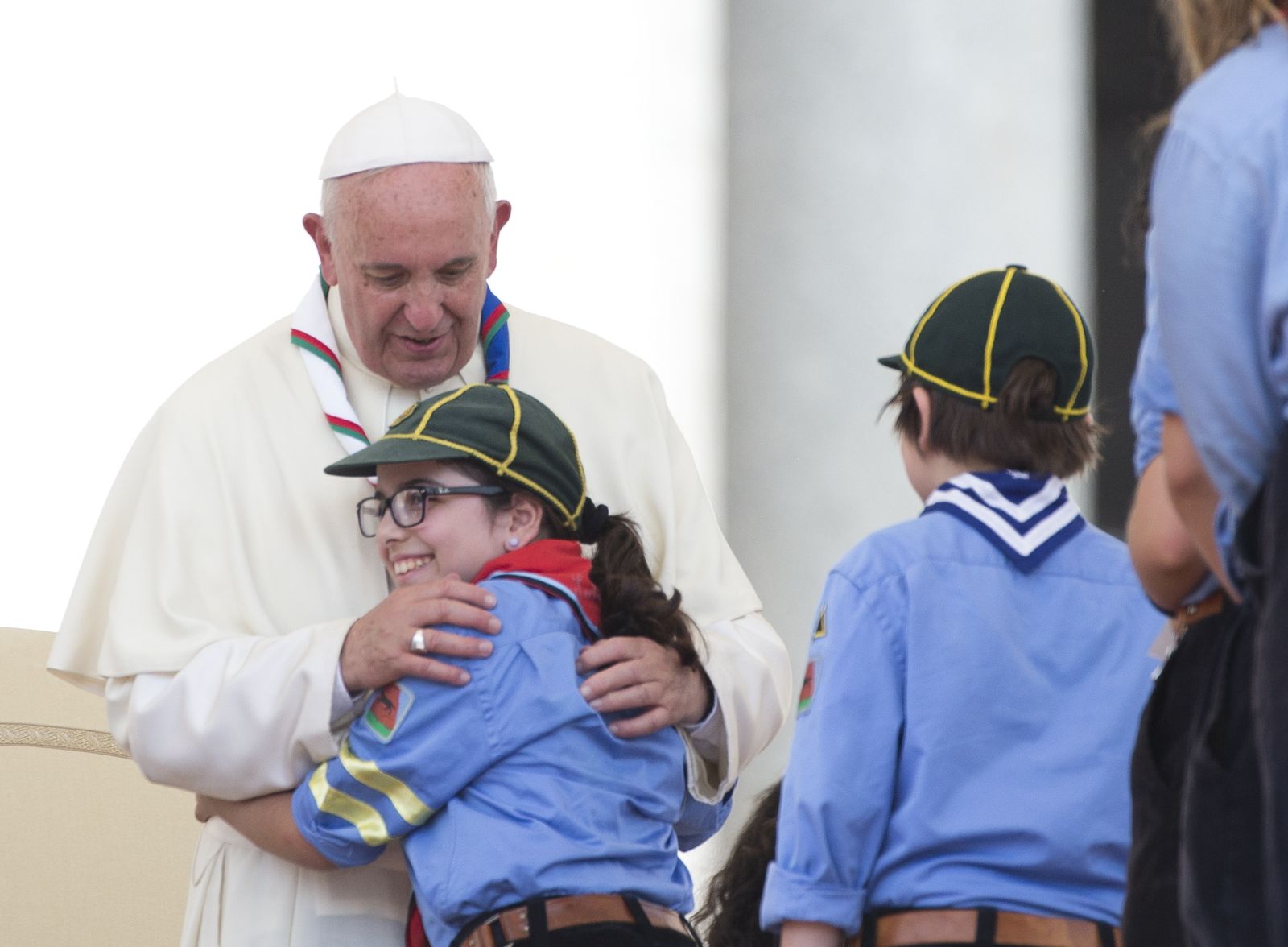 El Papa, con jóvenes scout