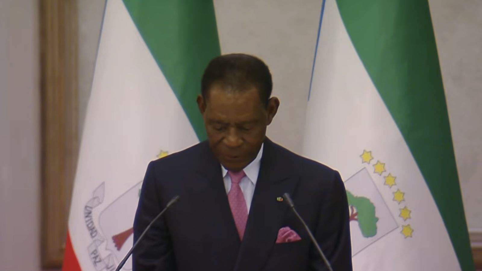 Obiang, en su discurso al Papa