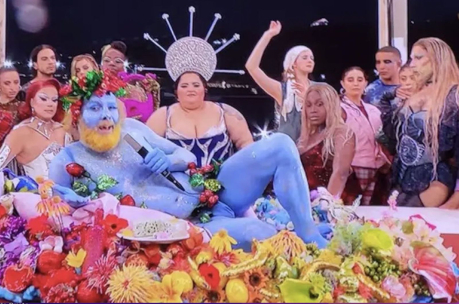 Detalle de 'La Última Cena' en los JJOO de París