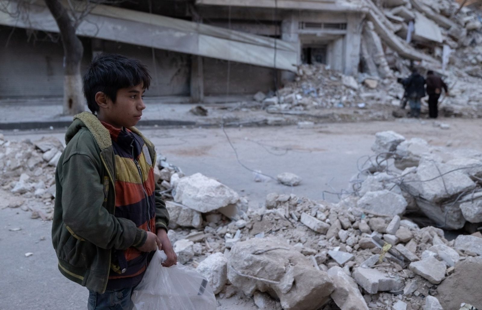 Escombros tras el terremoto. Siria