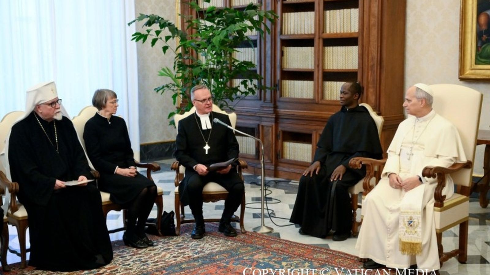 El Papa, con la delegación ecuménica de Finlandia
