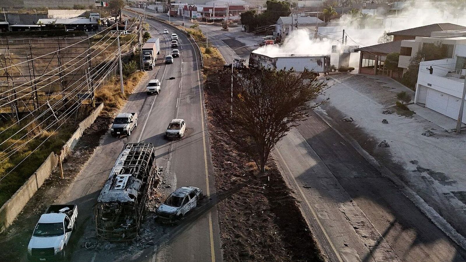 Vías bloqueadas en México