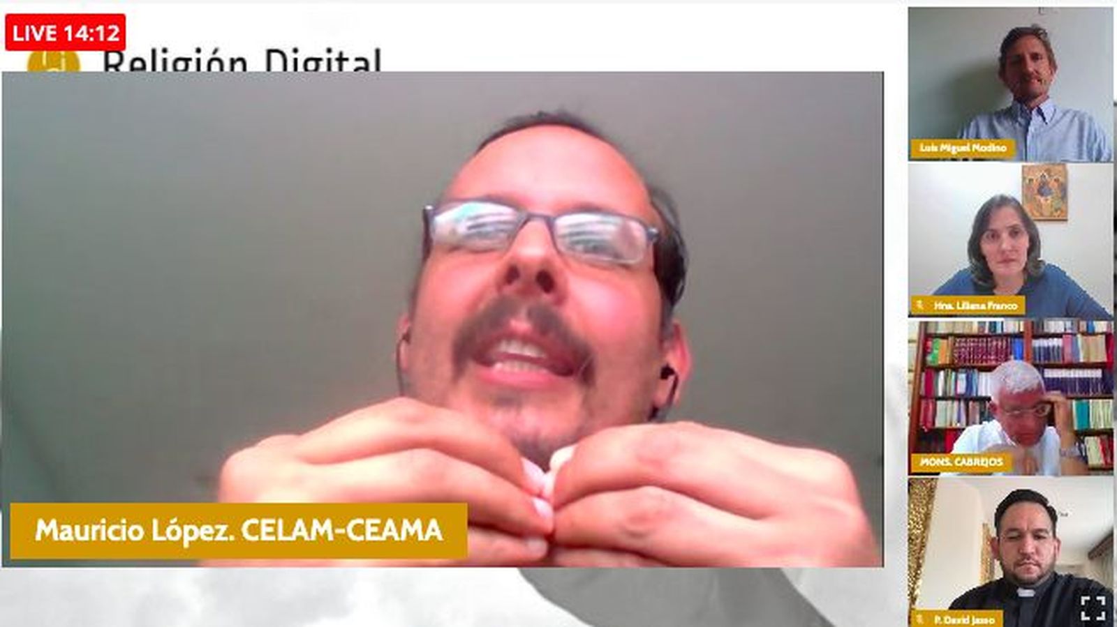 Mauricio López, durante el webinar