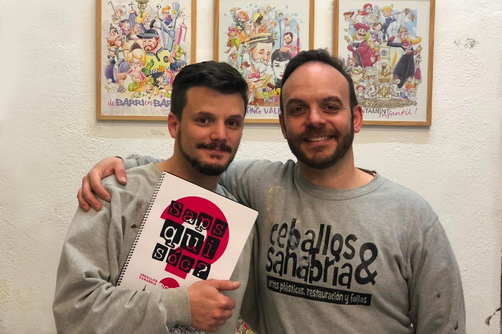 Dos artistas, Ceballos y Sanabria.