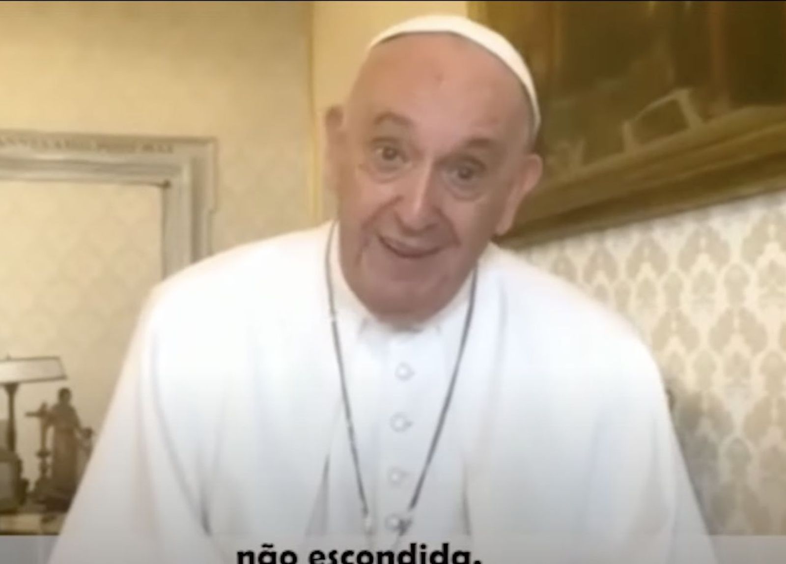 Fotograma del vídeo enviado por Francisco a las CEBs