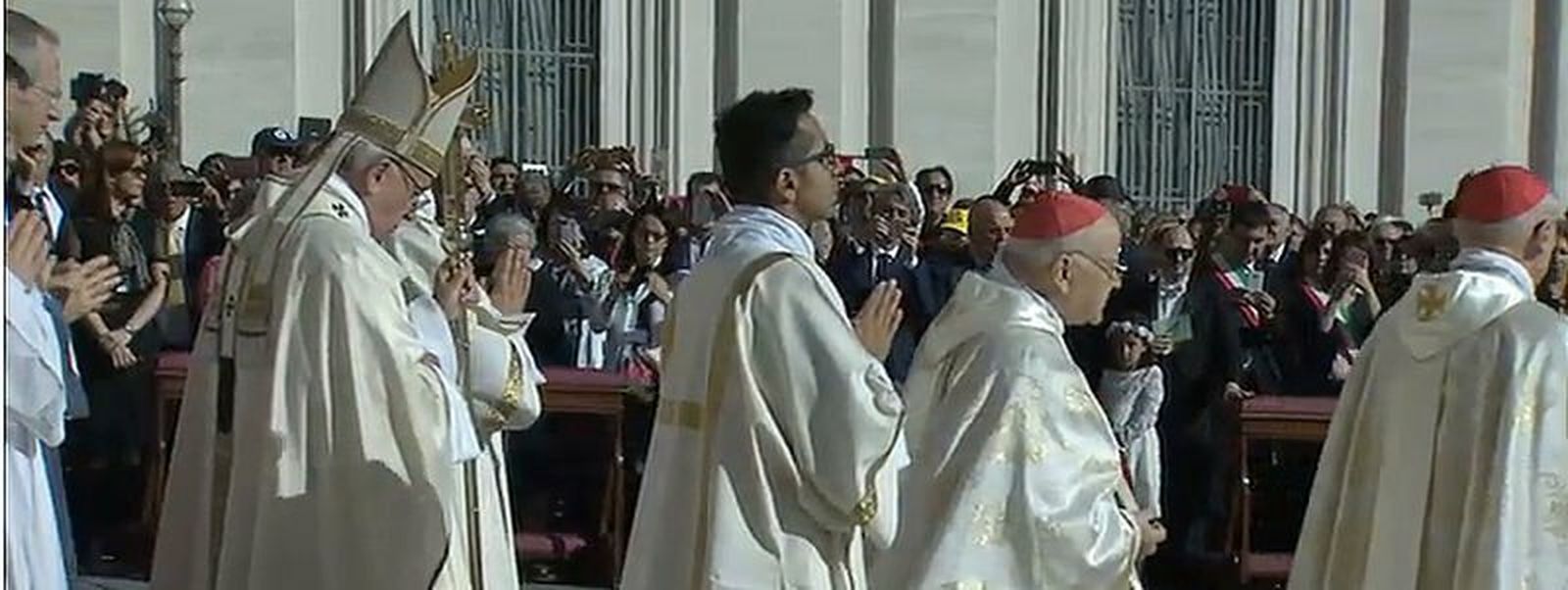 Francisco, durante la procesión