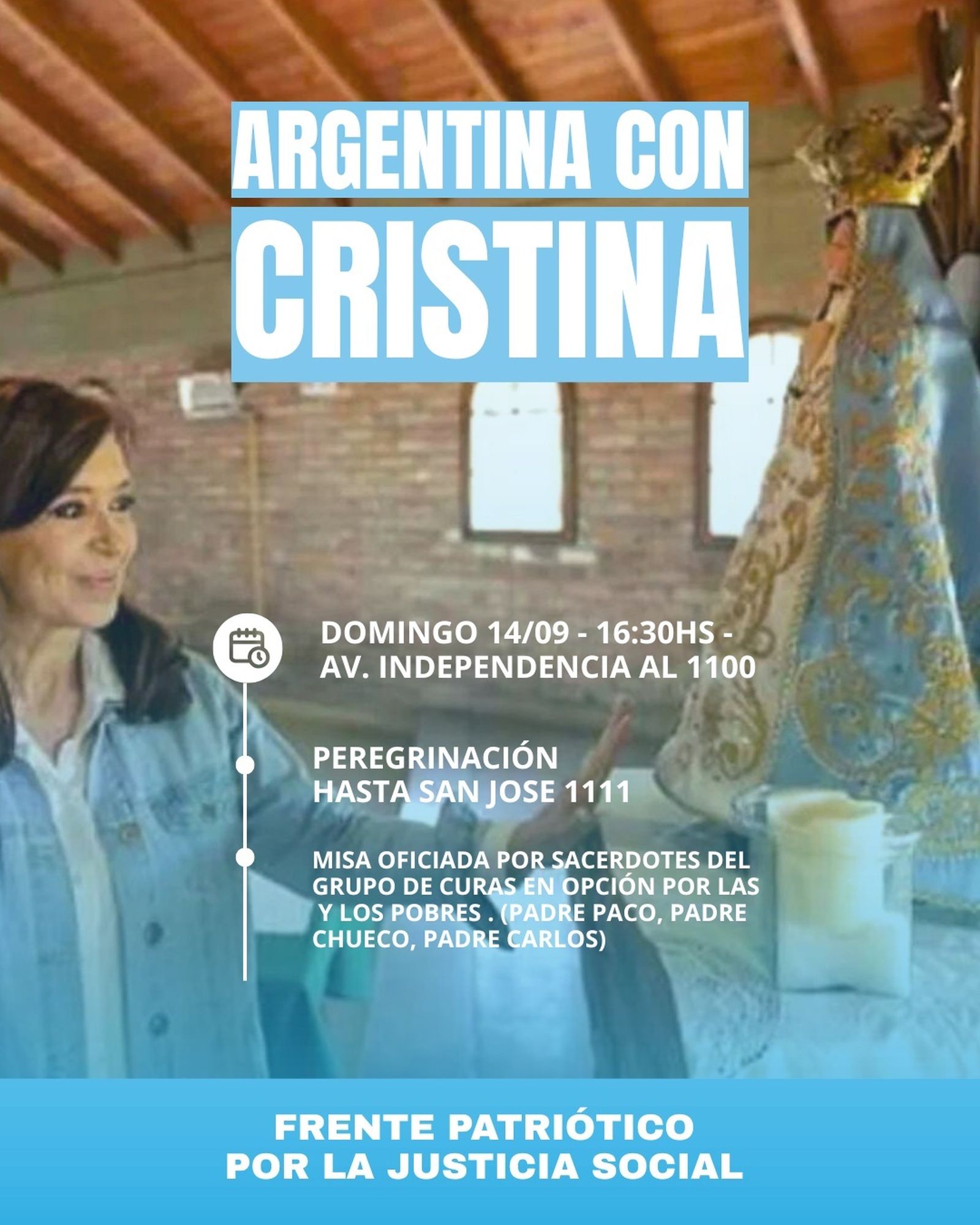 Este domingo, peregrinación por Cristina libre