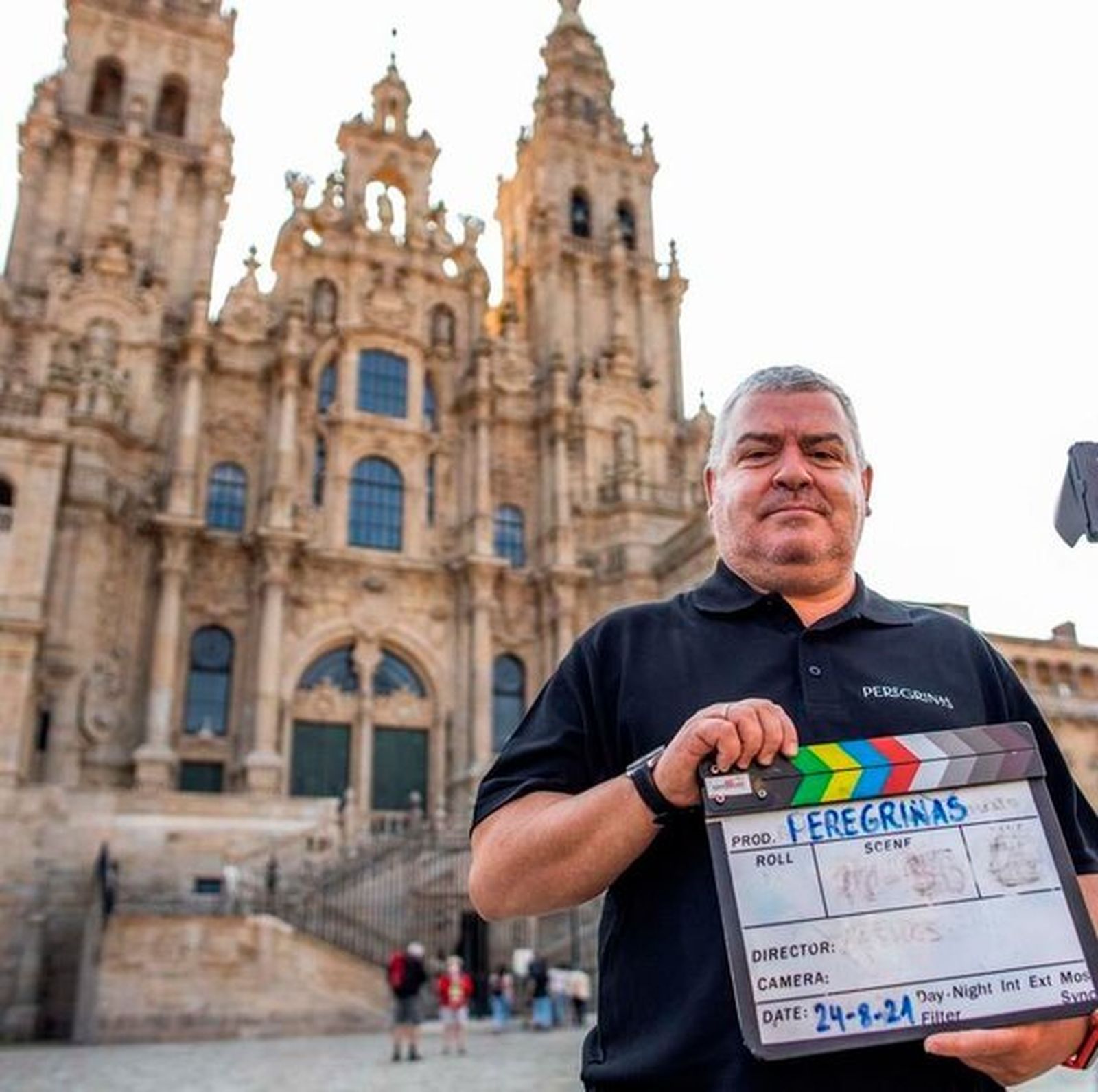 Vázquez Taín, en la plaza del Obradoiro