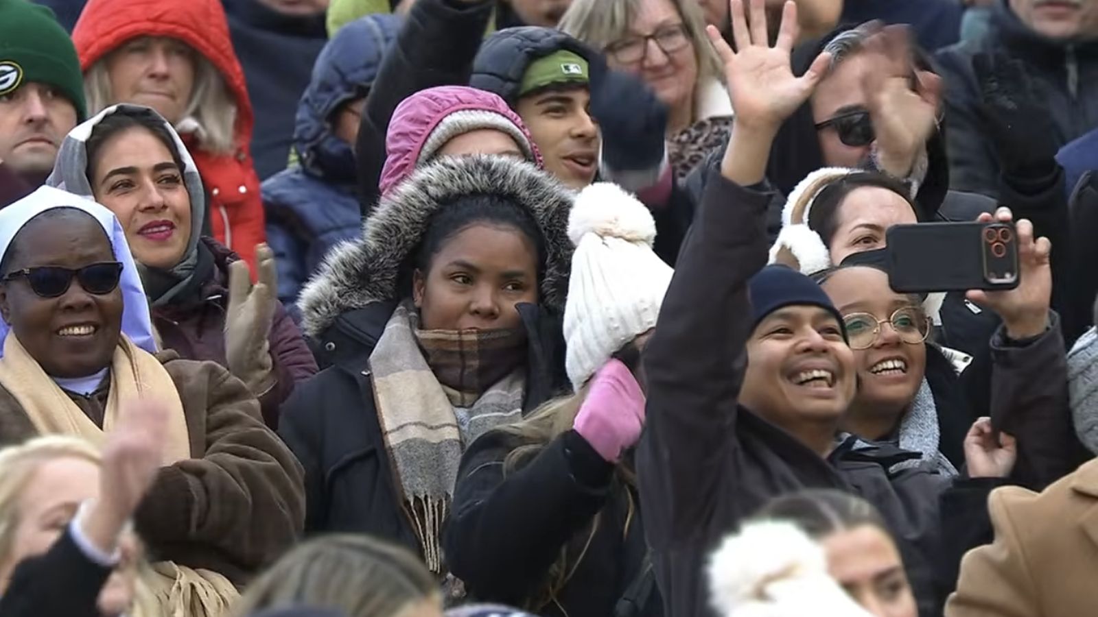 Fieles en la audiencia general