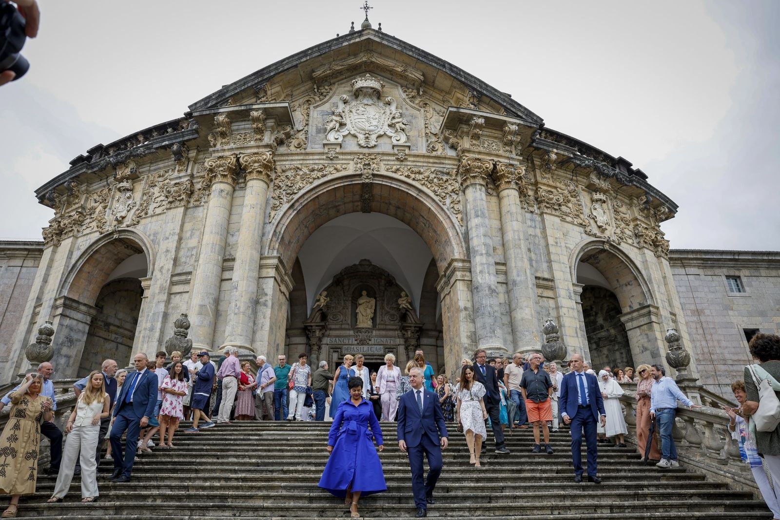 El lehendakari Iñigo Urkullu en la basílica de Loyola tras ma misa mayor en honor de San Ignacio