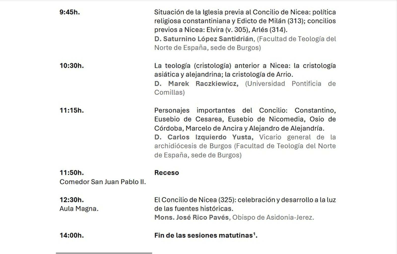 Programa Congreso Nicea 00