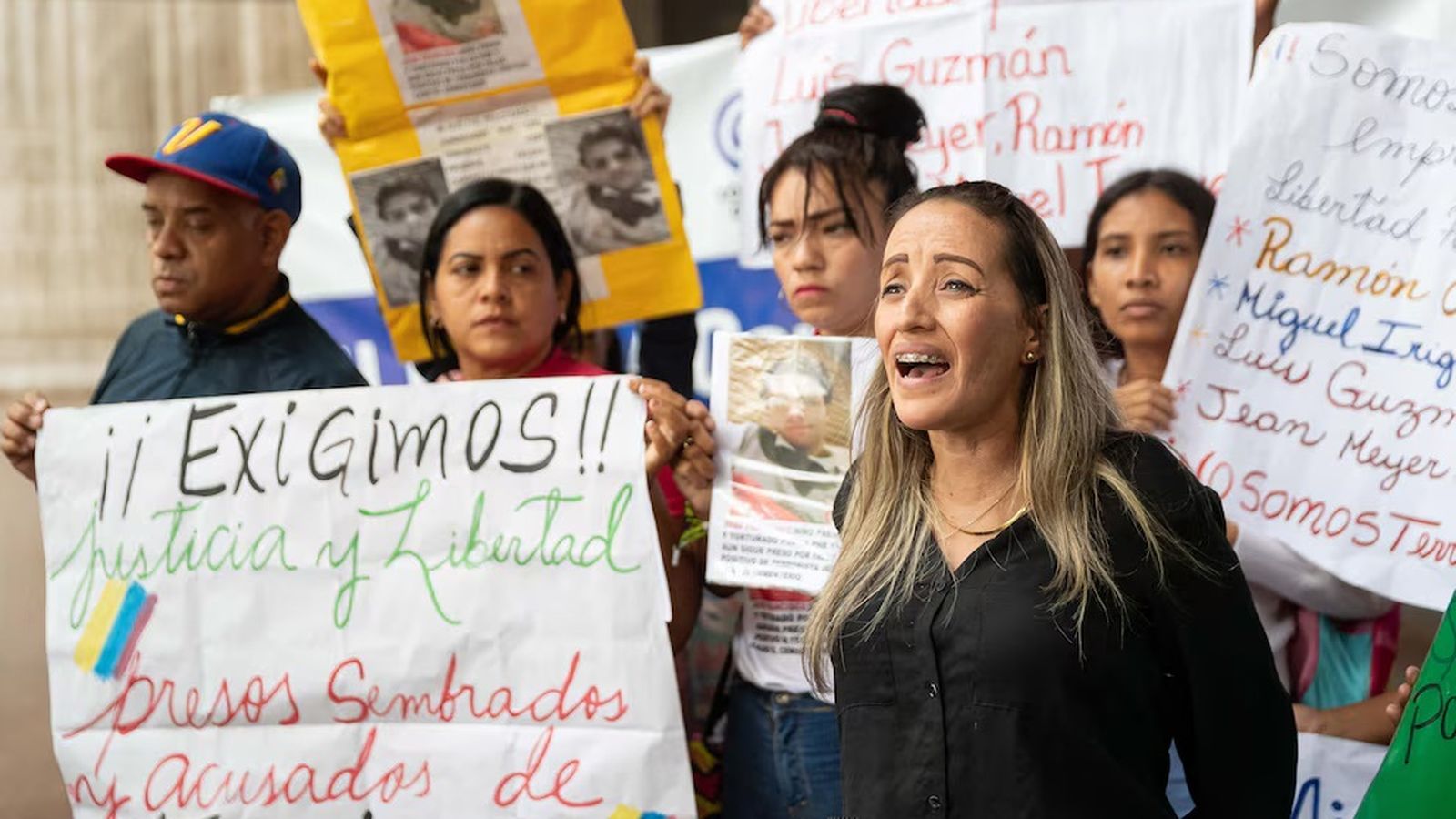 Manifestacion por la libertad de presos politicos en venezuela