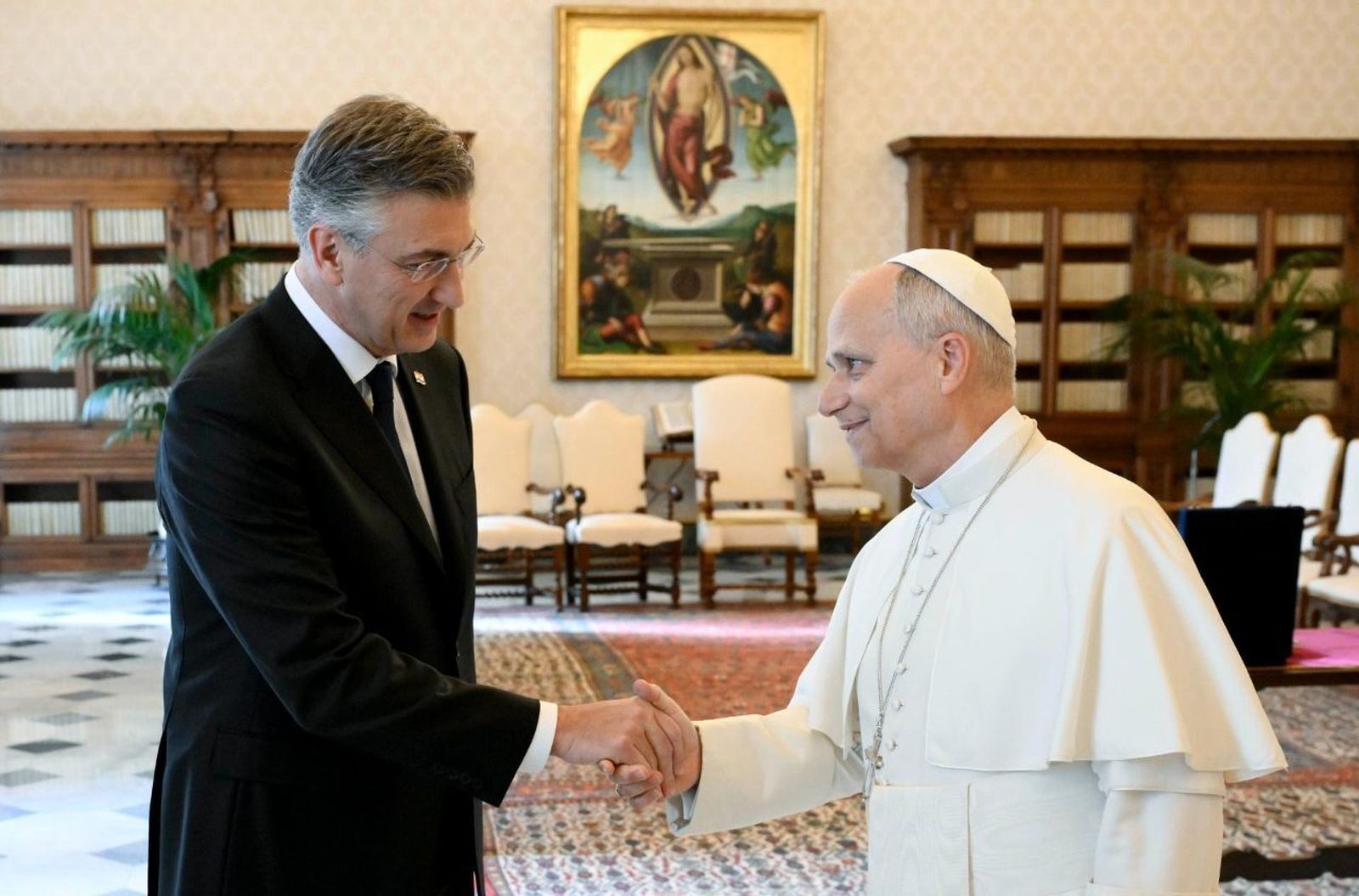 Andrej Plenković y el papa León XIV