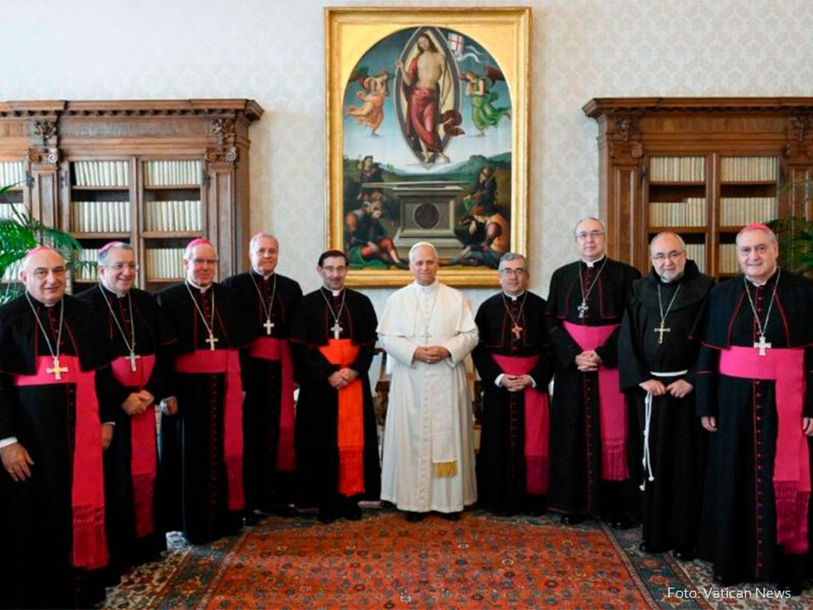 León XIV, con la Comisión Ejecutiva de la CEE