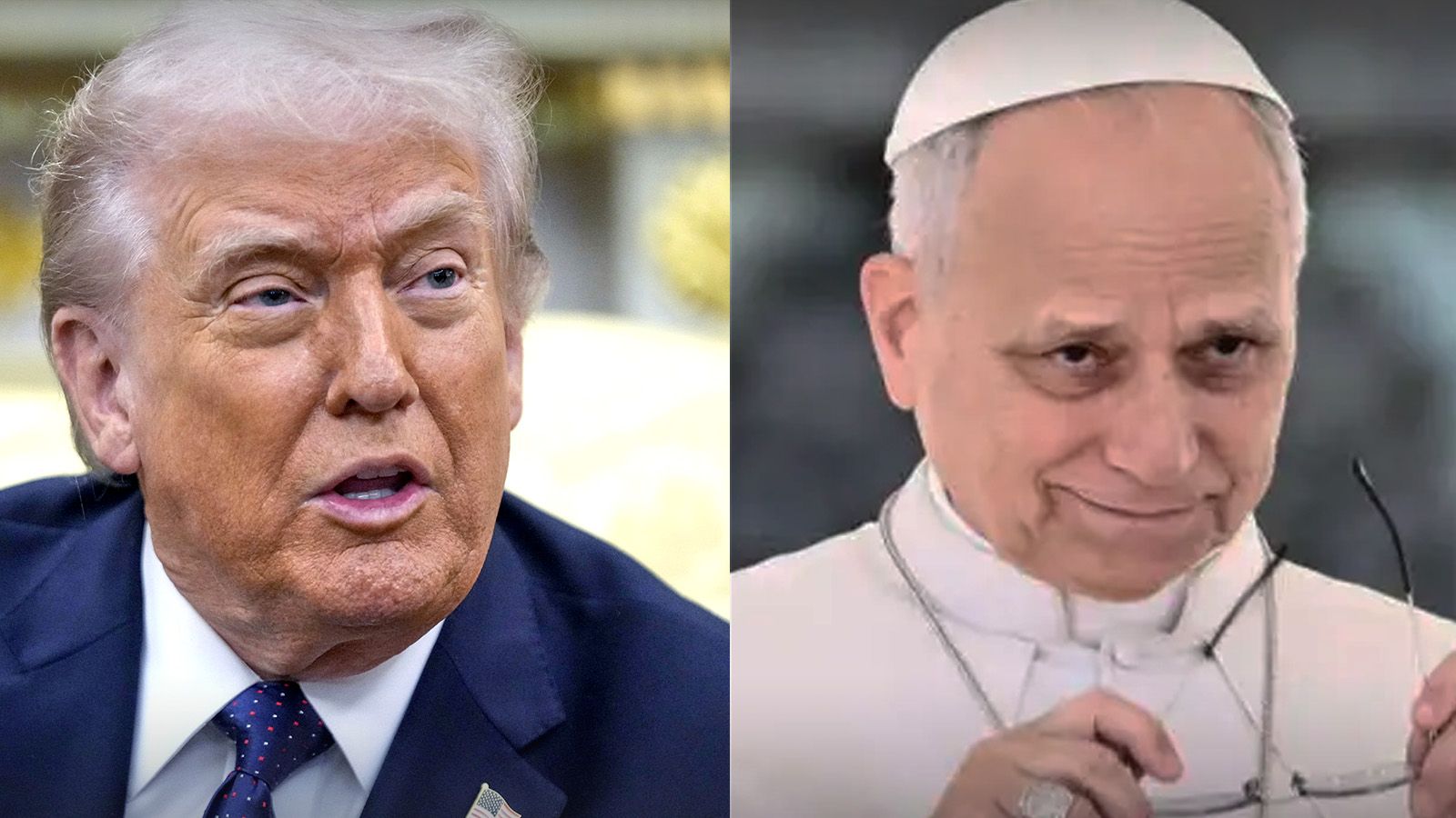 Donald Trump y León XIV