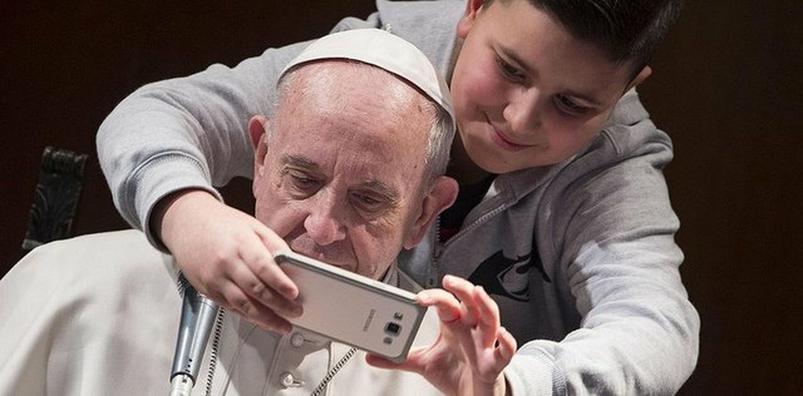 Selfie con el Papa