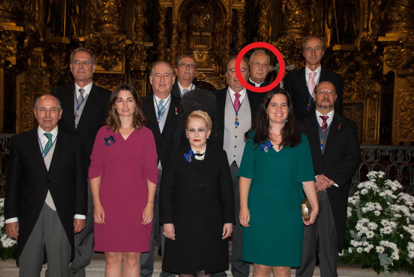 Manuel Cociña y Abella, con los nuevos miembros de la Nobleza del Antiguo Reino de Galicia