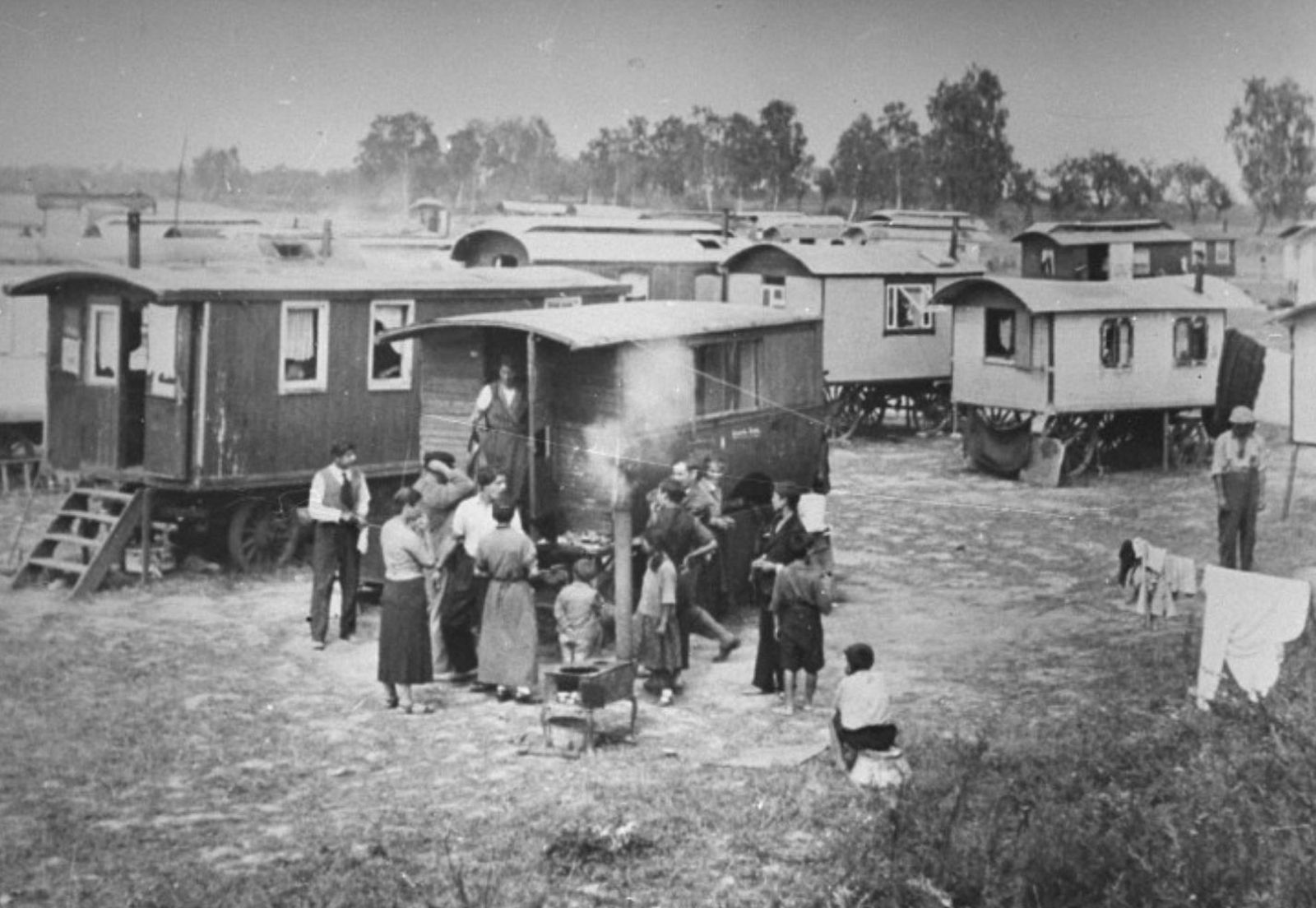 Campo de internamiento para gitanos en Roma