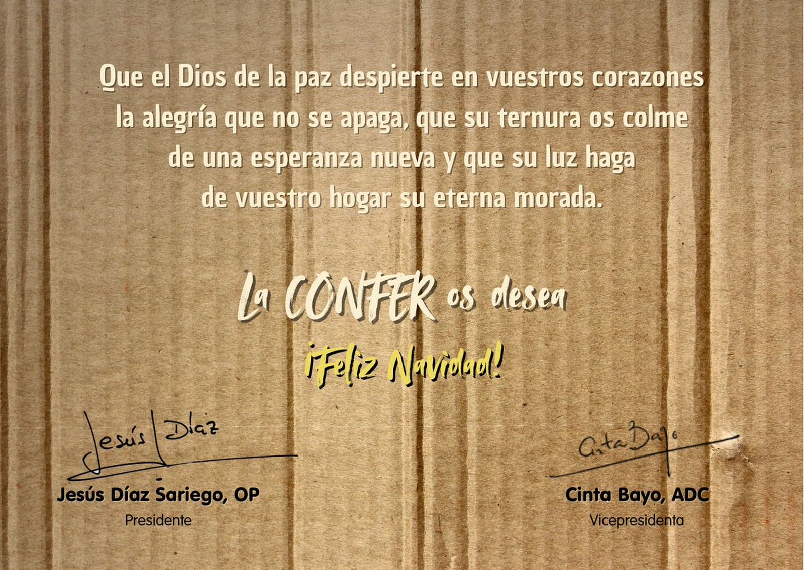Felicitación de Navidad de CONFER