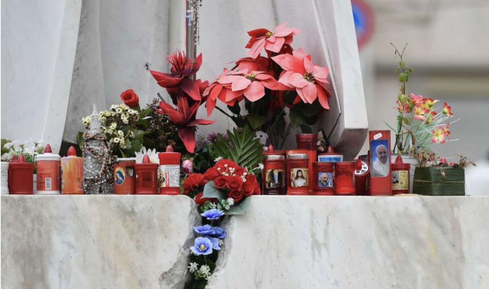 Flores en el Gemelli para el Papa